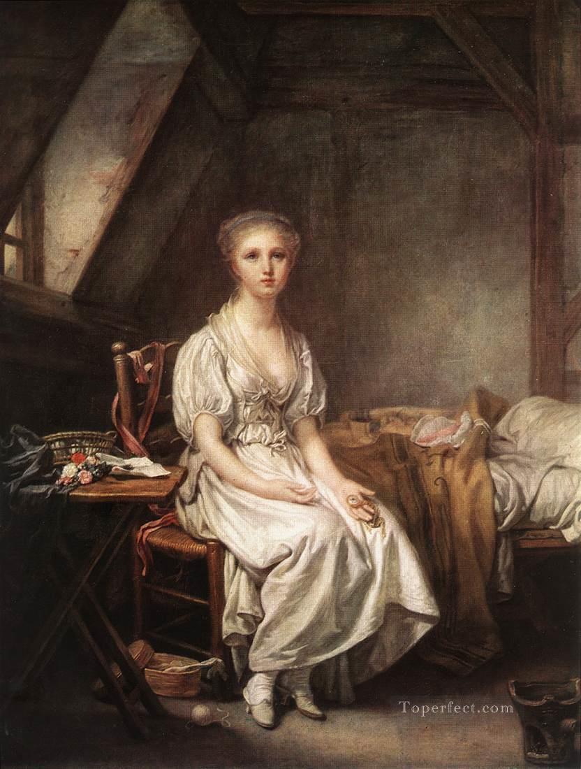 The Complain of the Watch portrait Jean Baptiste Greuze Oil Paintings